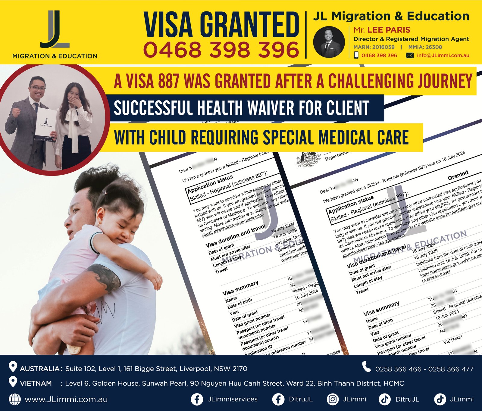 A visa 887 was granted after a challenging journey A visa 887 was granted after a challenging journey